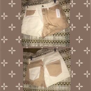 Pacsun color block denim Mom Shorts size 24 NWT